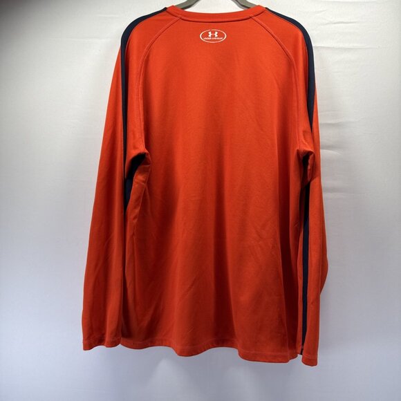Under Armour Mens Loose Shirt Size Large Long Sleeve Auburn AU Tigers Orange - Picture 6 of 8